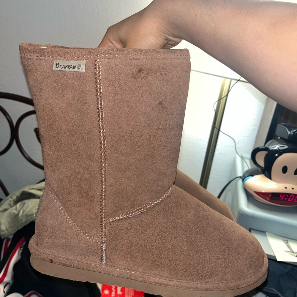 BearPaw Tan Suede Boots